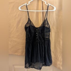 Adore Me Black Lace Chemise